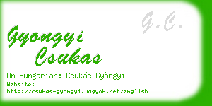 gyongyi csukas business card