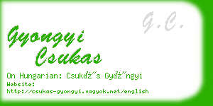 gyongyi csukas business card